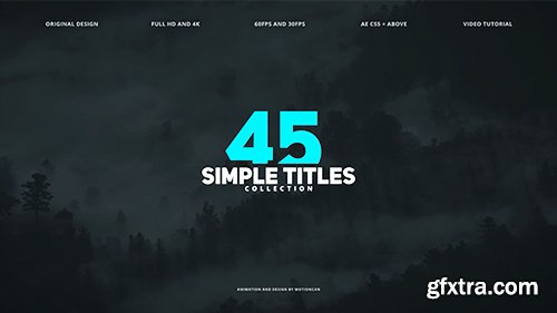 Videohive 45 Simple Titles 17314272