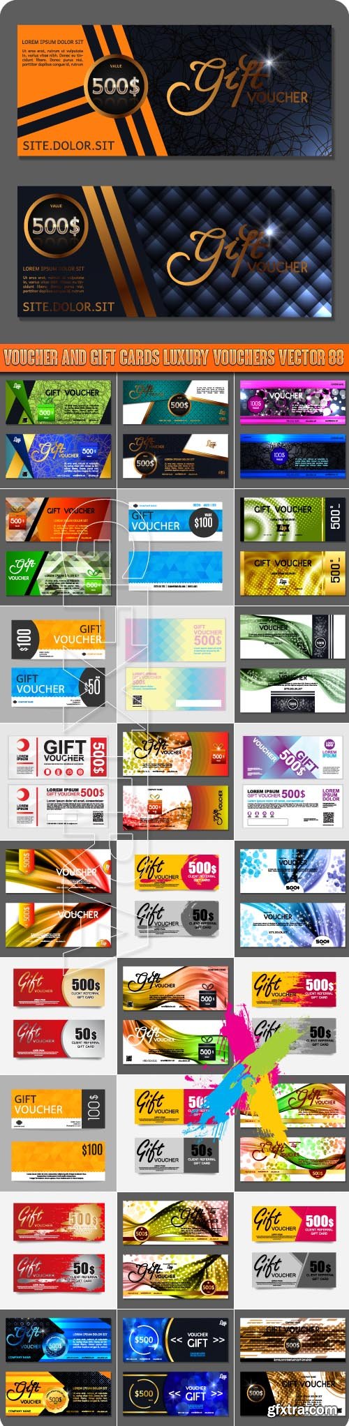 Voucher and gift cards luxury vouchers vector 88