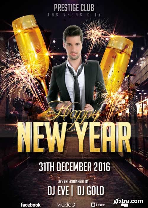 Happy New Year Club V8 Flyer Template