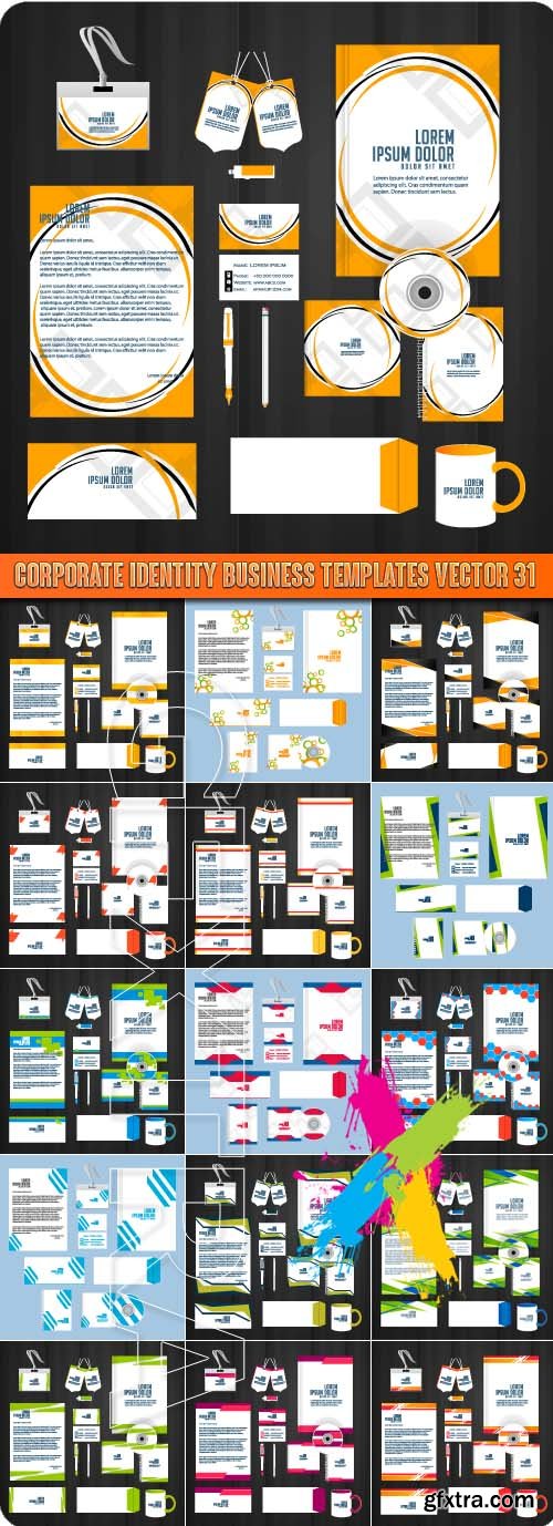 Corporate identity business templates vector 31
