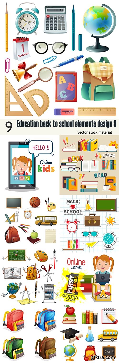 Education back to school elements design 9