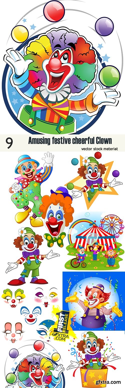 Amusing festive cheerful Clown