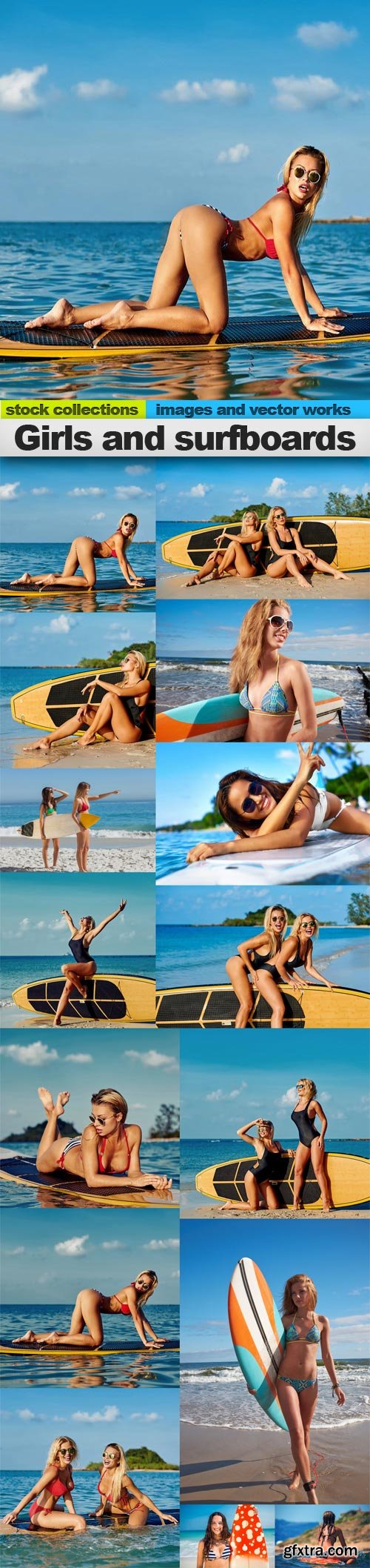 Girls and surfboards, 15 x UHQ JPEG