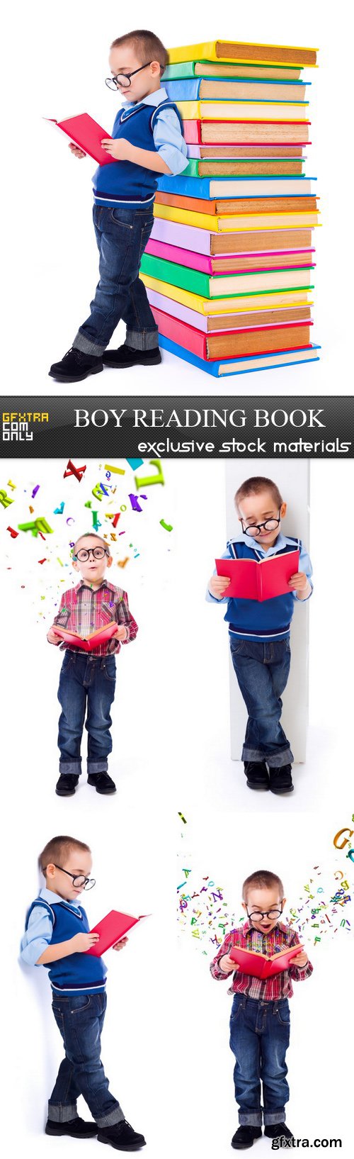 Boy Reading Book - 5 UHQ JPEG