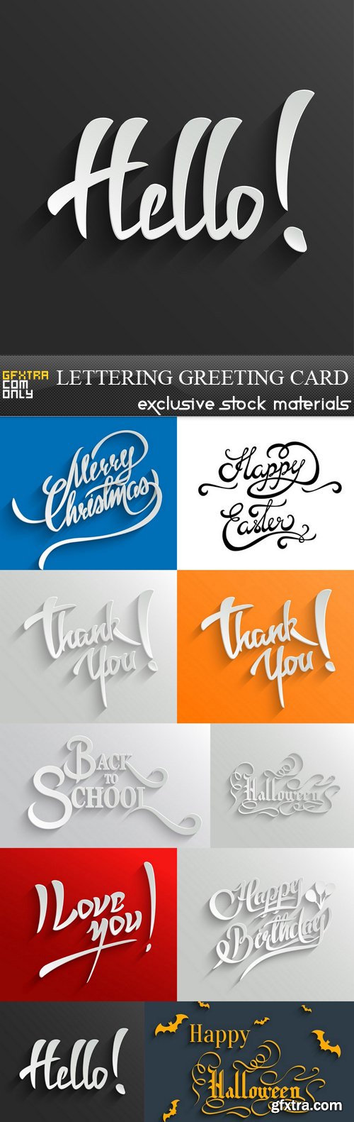 Lettering Greeting Card - 13 EPS