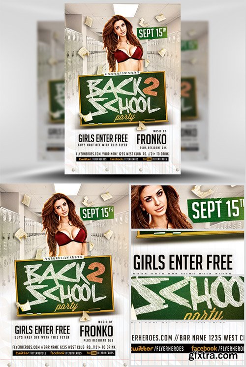 Back To School Party Flyer Template 9