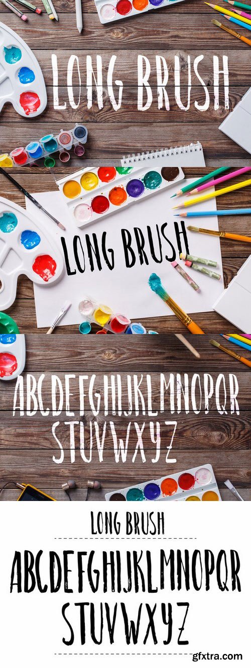 CM - Long brush alphabet. 706609