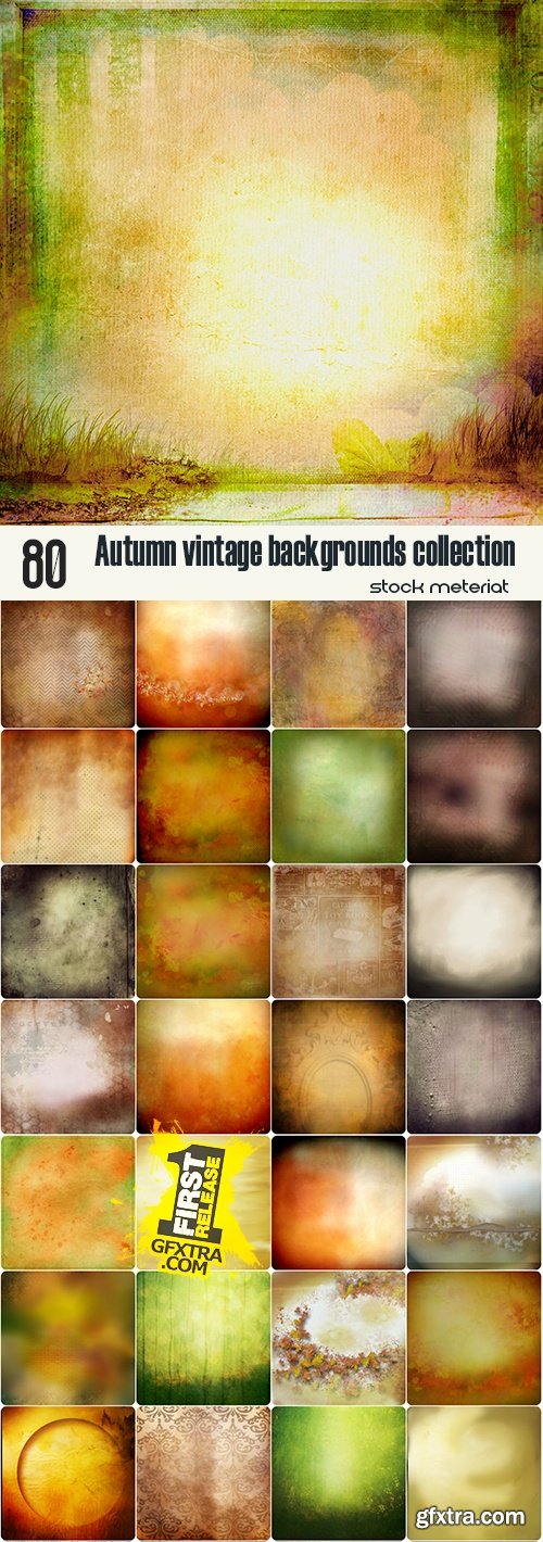 Autumn vintage backgrounds collection