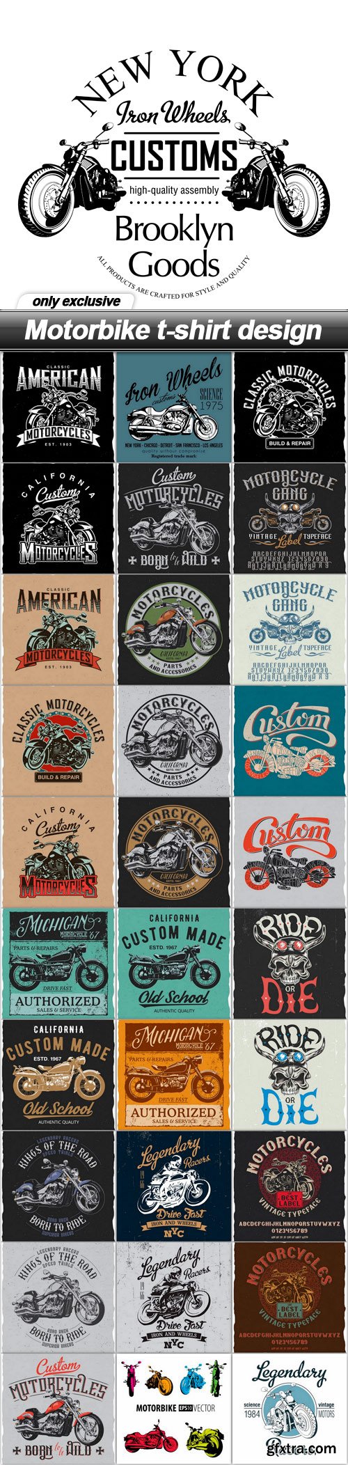 Motorbike t-shirt design - 31 EPS