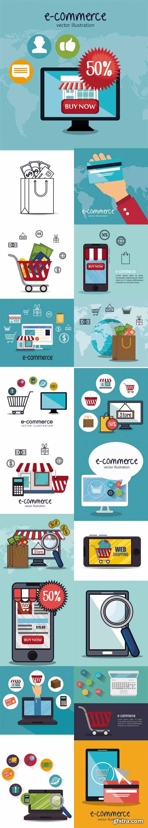 Vector Set - Online Store Marketing Icons