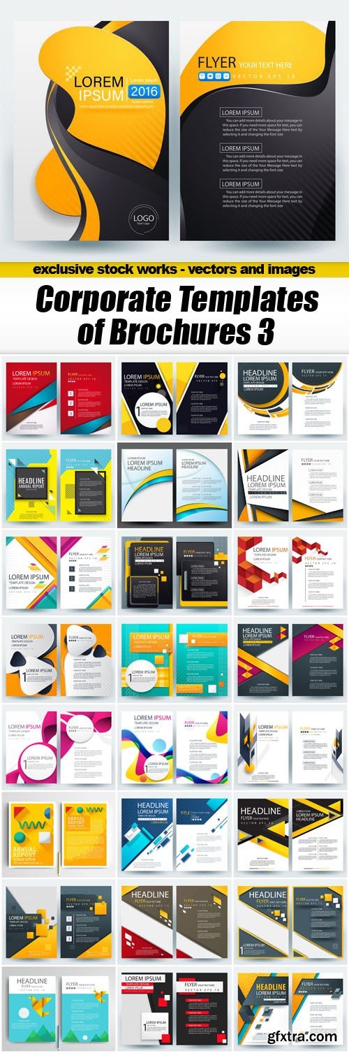 Corporate Templates of Brochures 3 - 25xEPS