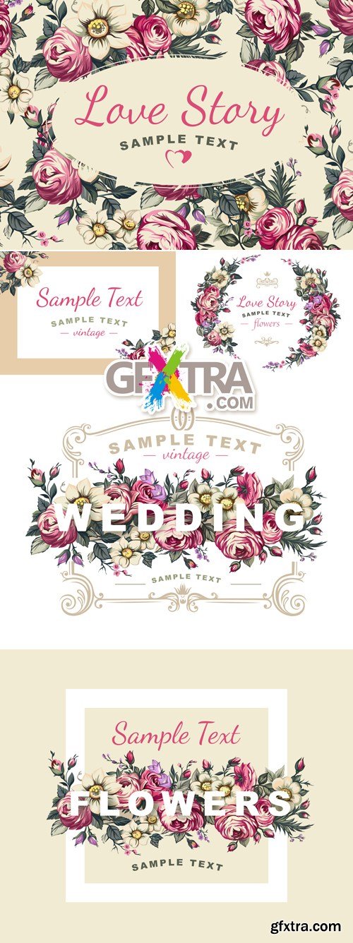 Wedding Invitation Labels Vector