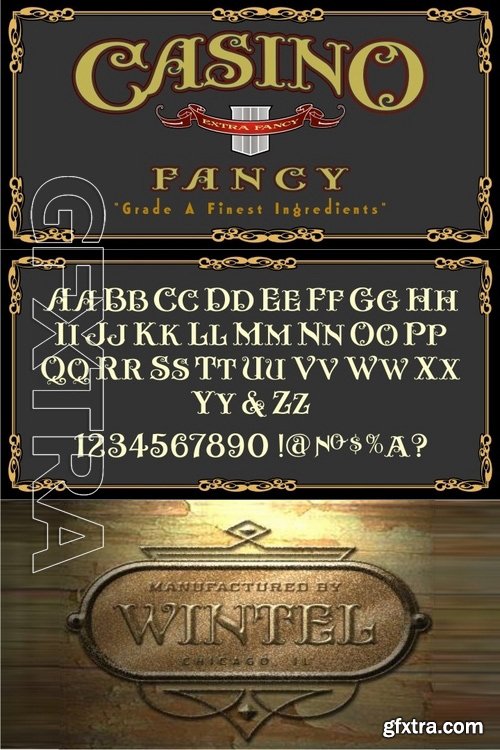 Casino Fancy - 1 font : $44