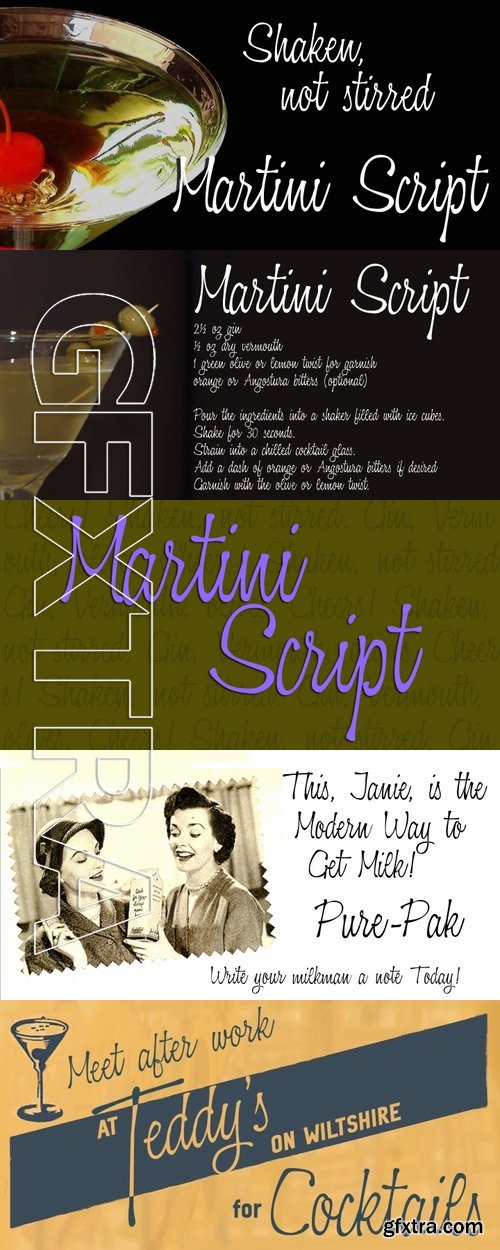 Martini Script - Both fonts: $33.00