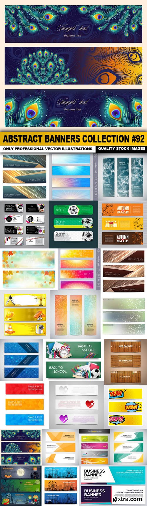 Abstract Banners Collection #92 - 25 Vectors