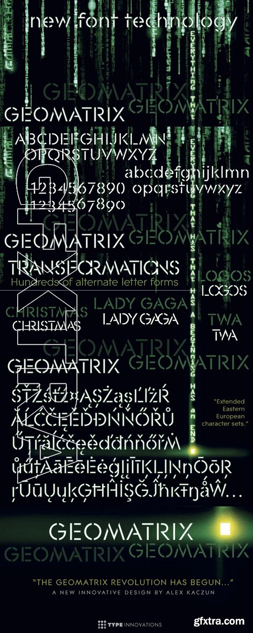 Geomatrix - 1 font: $39.00