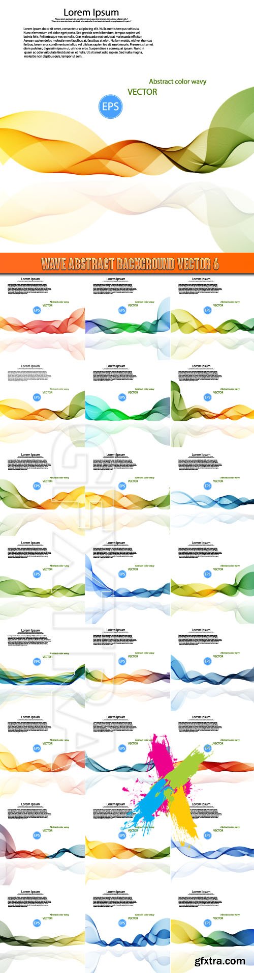 Wave Abstract background vector 6