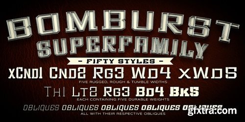 Bomburst Superfamily 50 Fonts $999
