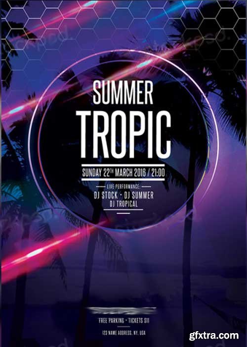 Summer Tropic V5 PSD Flyer