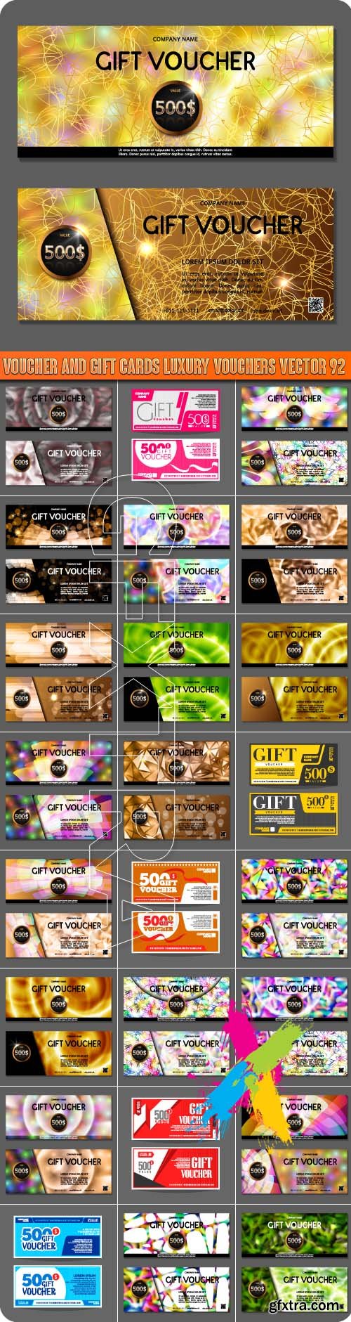 Voucher and gift cards luxury vouchers vector 92
