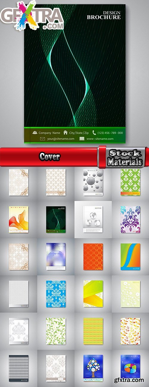 Cover Collection gift certificate business card banner flyer poster 4-25 EPS
