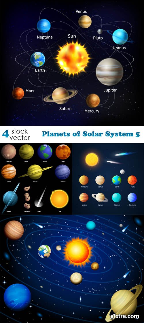 Vectors - Planets of Solar System 5