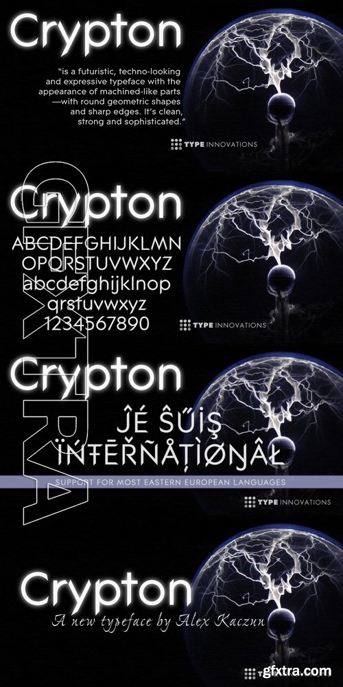 Crypton - 1 font: $39.00