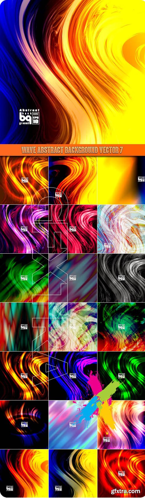 Wave Abstract background vector 7