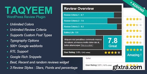CodeCanyon - Taqyeem v2.2.1 - WordPress Review Plugin - 4558799