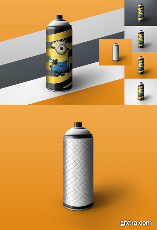 CM - Spray Can Mock-up tin of paint 881127