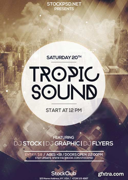 Tropic Sound V6 PSD Flyer