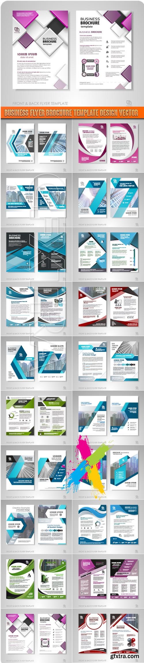 Business flyer brochure template design vector