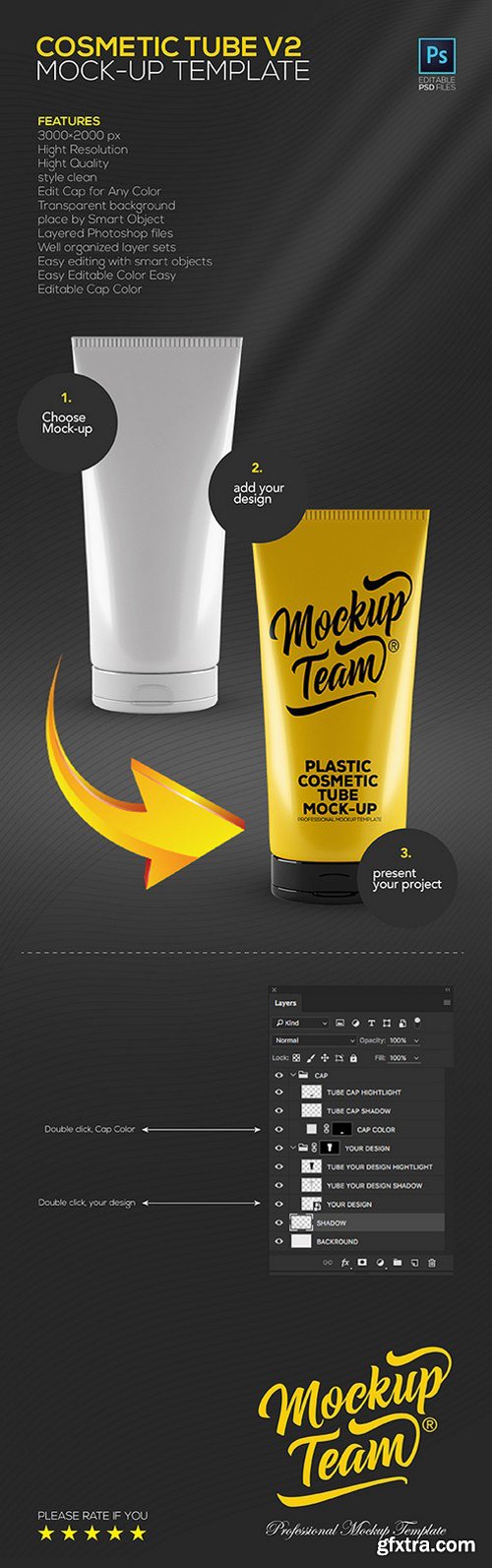 CM - Plastic Cosmetic Tube Mock-up 882848