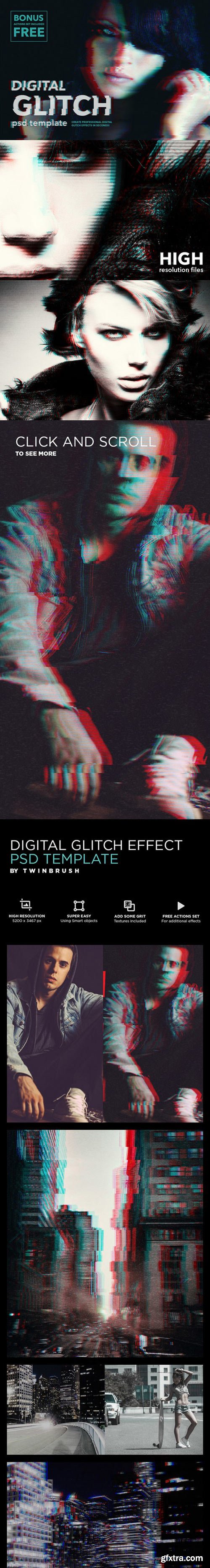 CM - Digital Glitch Effect PSD Templates 889095