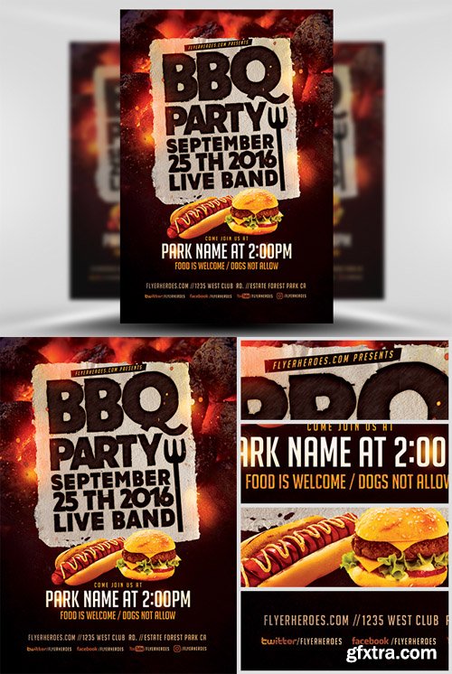 BBQ Party Flyer Template V2