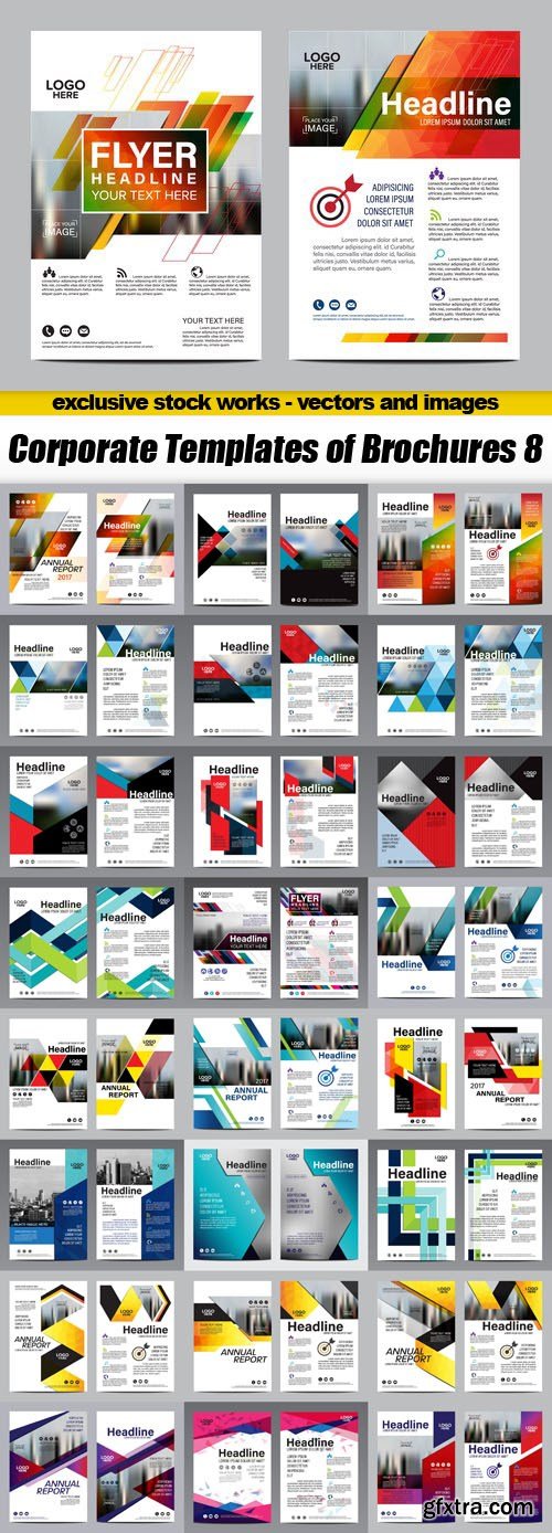 Corporate Templates of Brochures 8 - 25xEPS