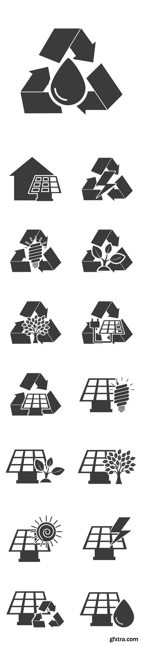 Vector Set - Black Ecology Icons