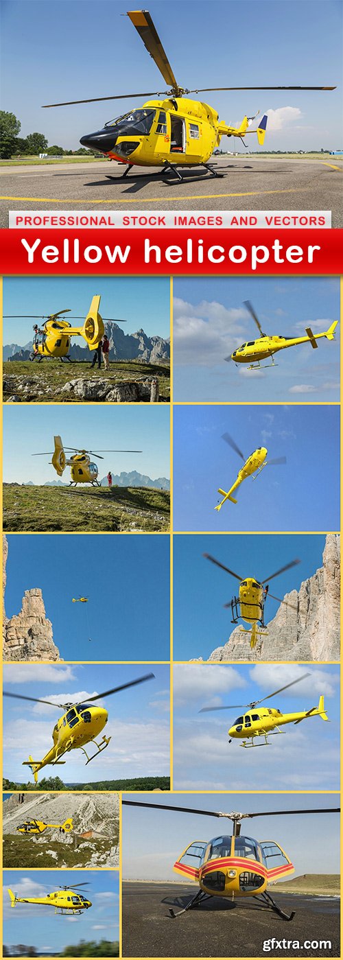 Yellow helicopter - 12 UHQ JPEG