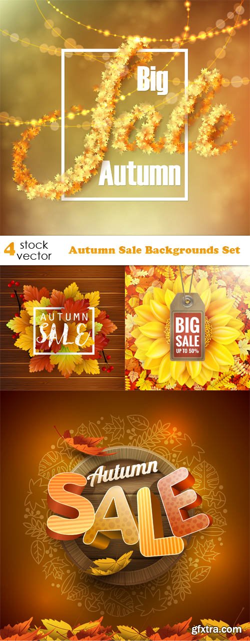 Vectors - Autumn Sale Backgrounds Set