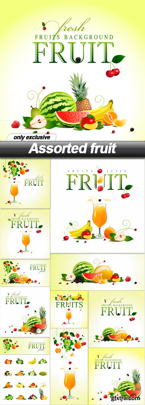 Assorted fruit - 13 EPS