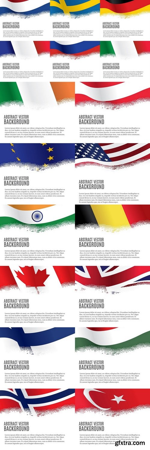 Vector background with flag and copy space