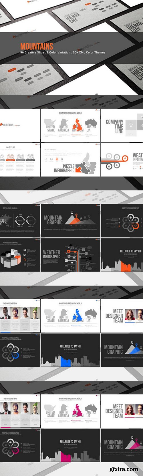 CM - Mountains Powerpoint Template 771652