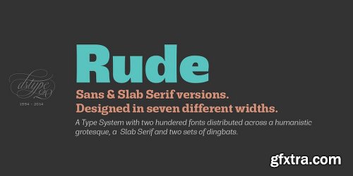 Rude Font Family - 14 Fonts