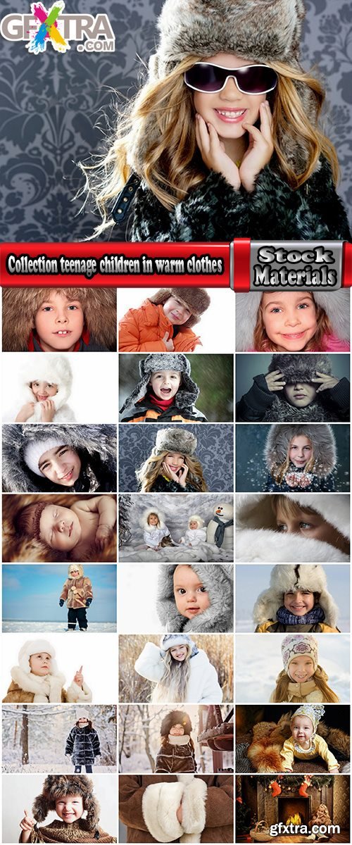 Collection teenage children child in warm clothes cap coat jacket 25 HQ Jpeg