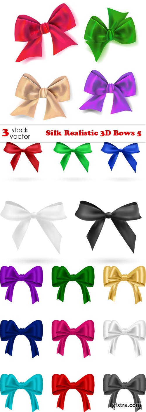 Vectors - Silk Realistic 3D Bows 5