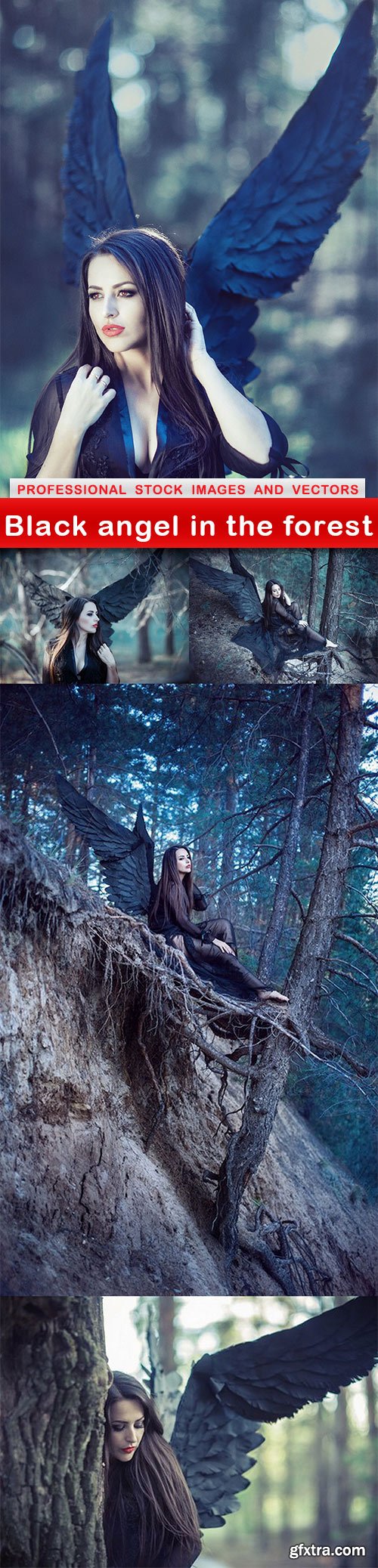 Black angel in the forest - 5 UHQ JPEG