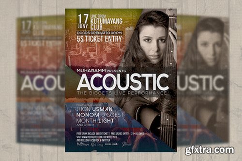 CM - Acoustic Music Event Flyer / Poster 608641