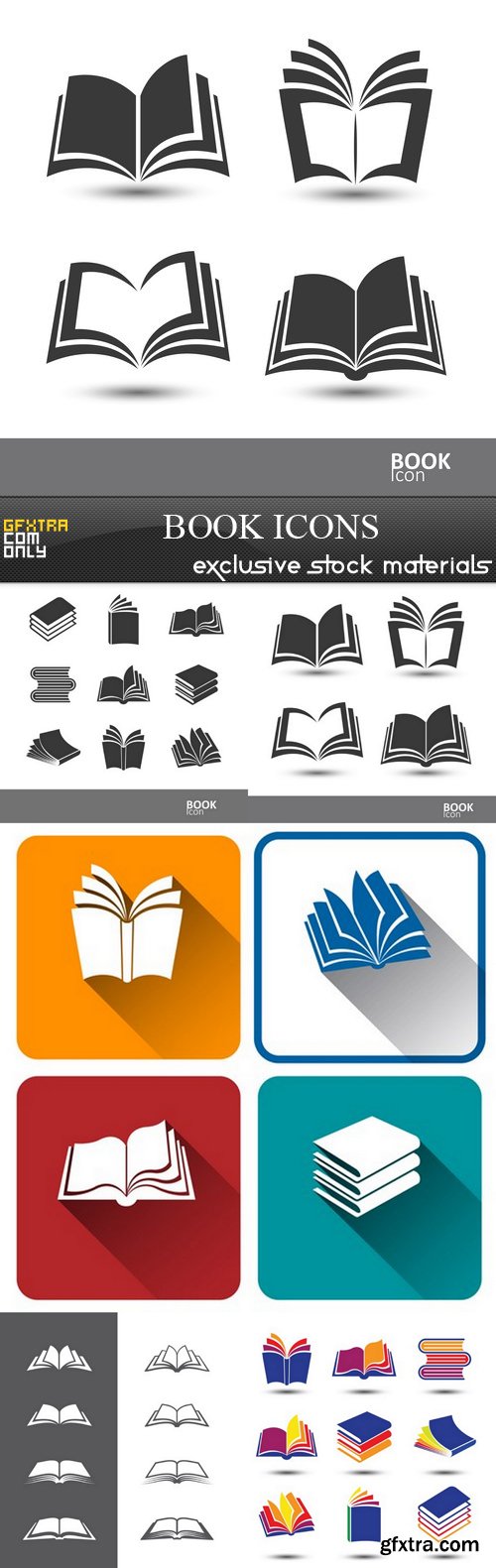 Book Icons 5xEPS