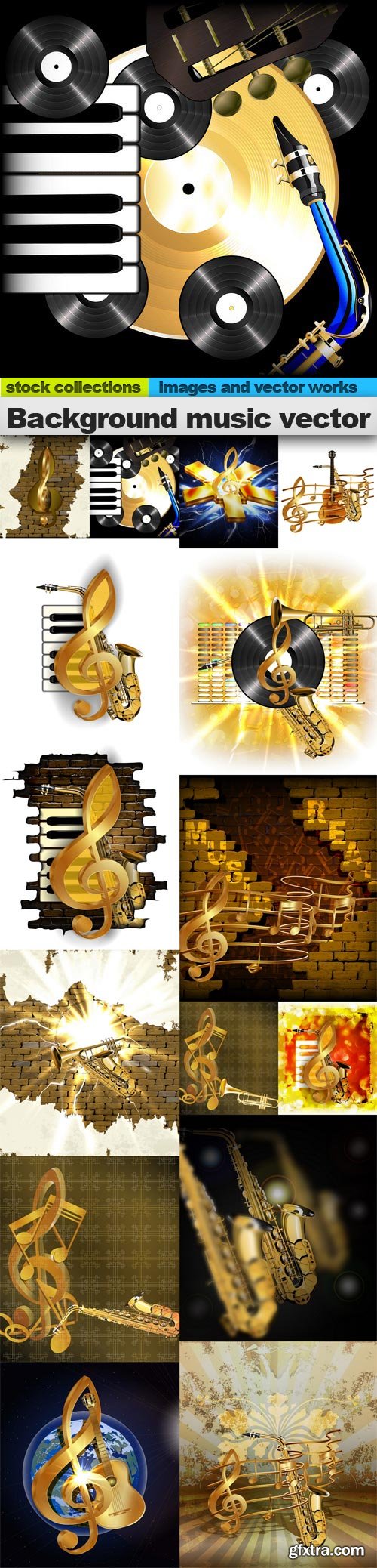 Background music vector, 15 x EPS