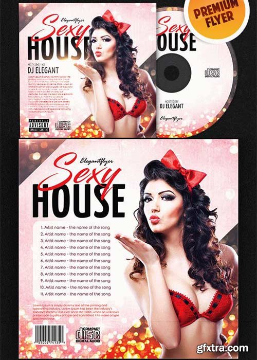 Sexy House V3 CD Cover PSD Template